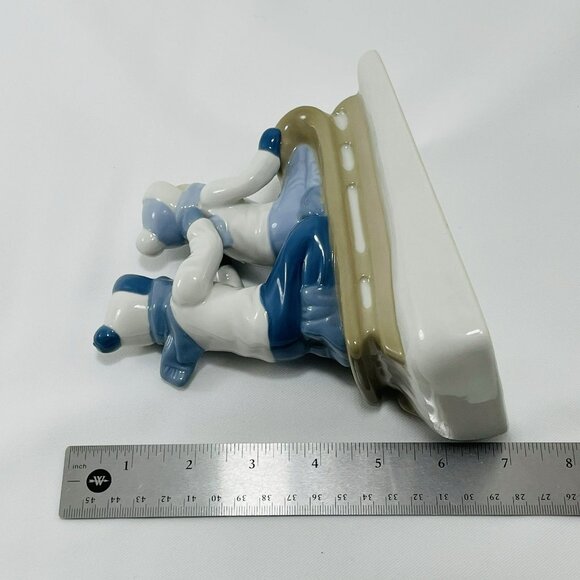 Vintage Paul Sebastian Children Sleigh Figurine Sledding Childhood Snow Winter - Picture 8 of 12